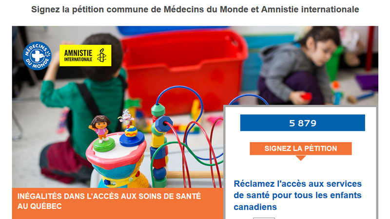 Pétition Médecins du Monde